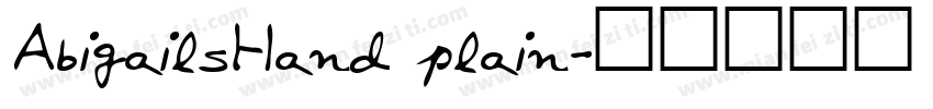 AbigailsHand plain字体转换